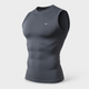 Gray Sleeveless Compression Tee