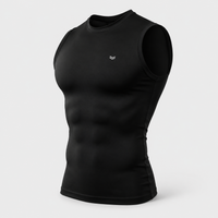 Black Sleeveless Compression Tee