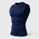 Navy Sleeveless Compression Tee