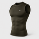 Olive Sleeveless Compression Tee