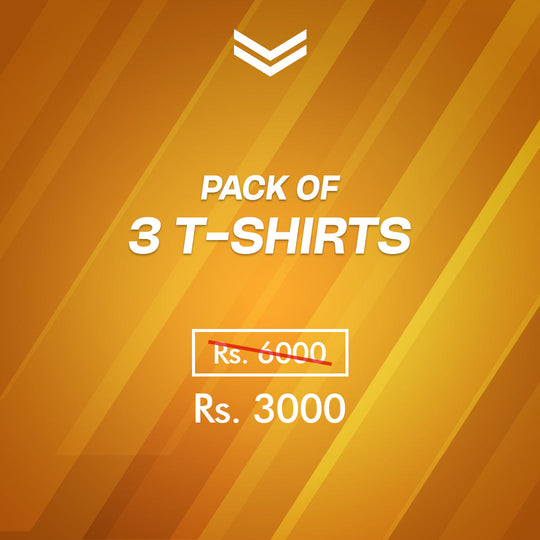 Bundle Pack of Any 3 T-Shirts (Flat 40% Off)