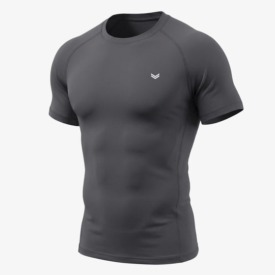 Gray Half Sleeve Compression Tee