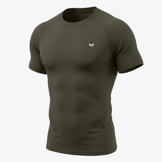 Olive Half Sleeve Compression Tee
