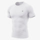 White Half Sleeve Compression Tee