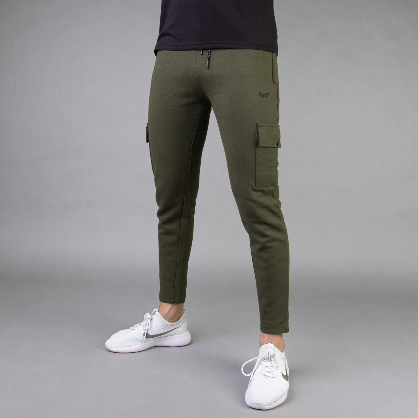 Solid Olive Cargo Bottoms