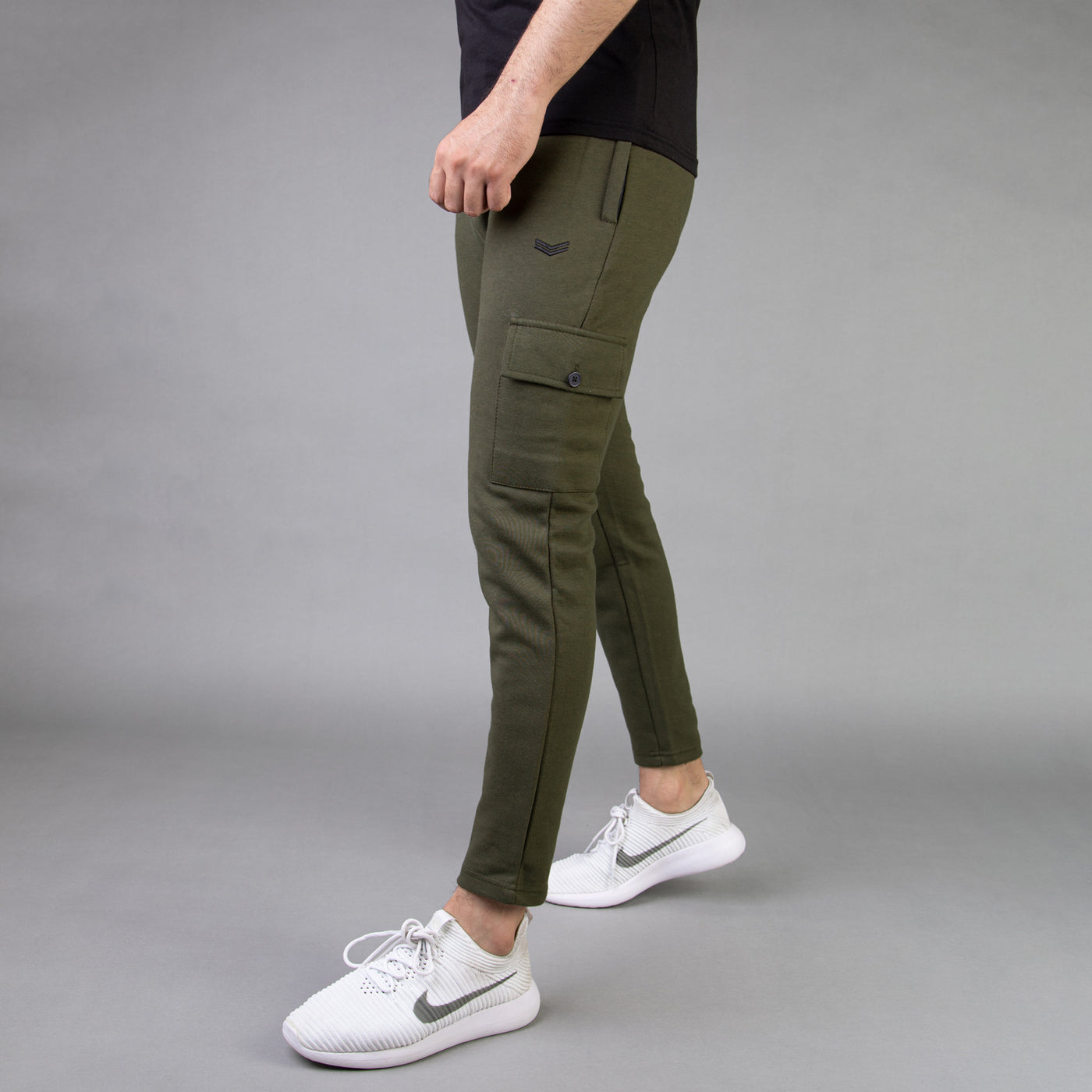 Solid Olive Cargo Bottoms