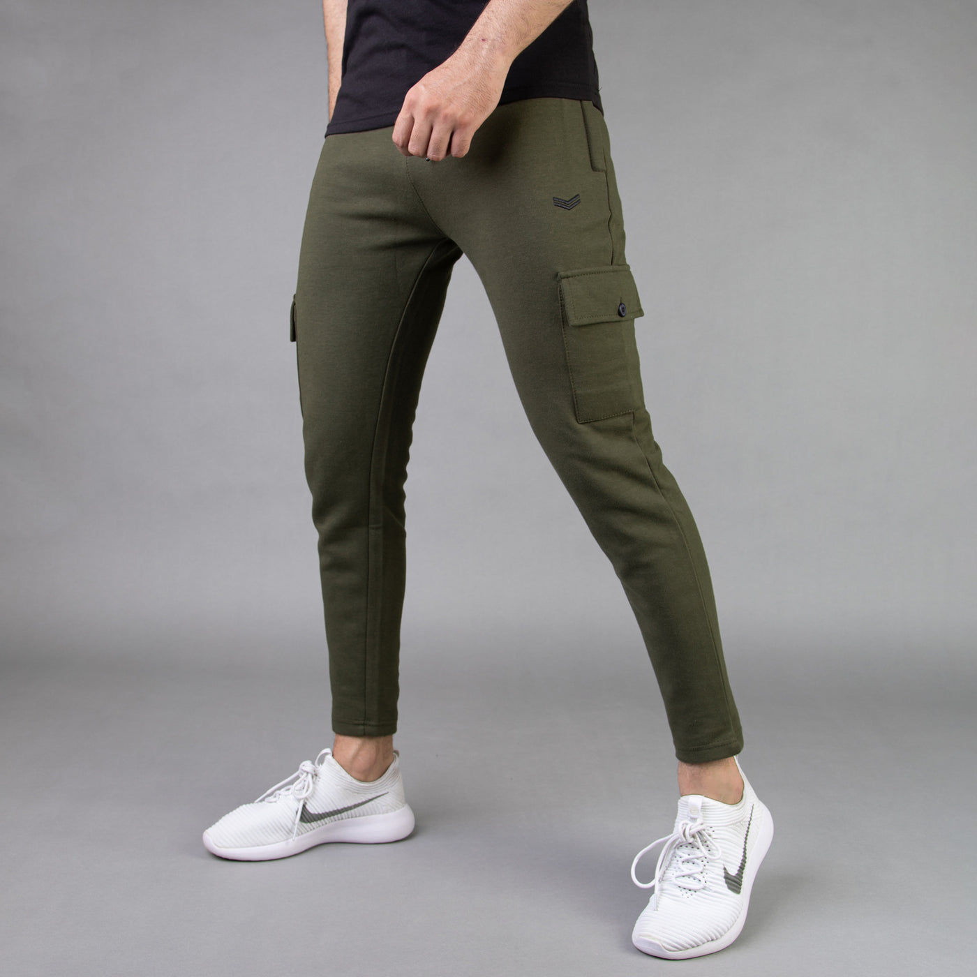 Solid Olive Cargo Bottoms