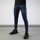 Navy Quick Dry Bottoms with Three Printed Gray Stripes