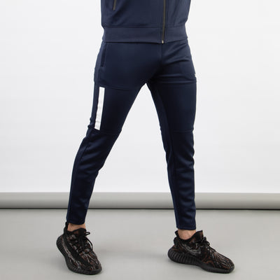 Premium Navy Hyper Series Lycra Bottoms with White Detailing