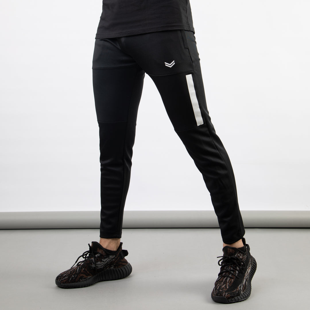 Premium Black Hyper Series Lycra Bottoms with White Detailing