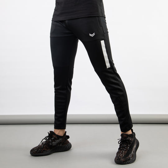 Premium Black Hyper Series Lycra Bottoms with White Detailing