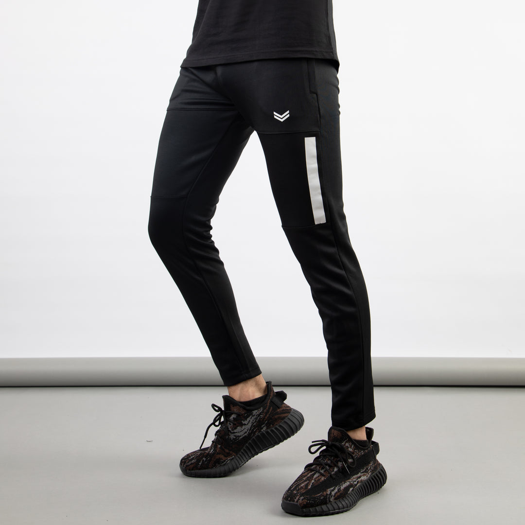 Premium Black Hyper Series Lycra Bottoms with White Detailing