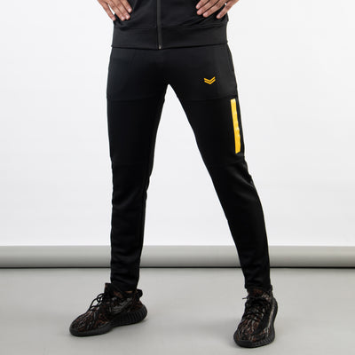 Premium Black Hyper Series Lycra Bottoms with Yellow Detailing