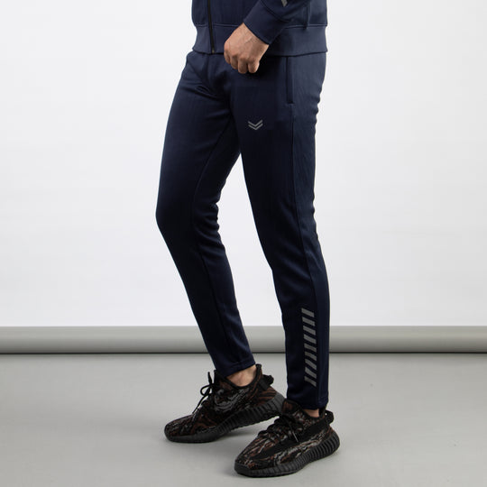 Navy Quick Dry Bottoms with Striped Reflectors