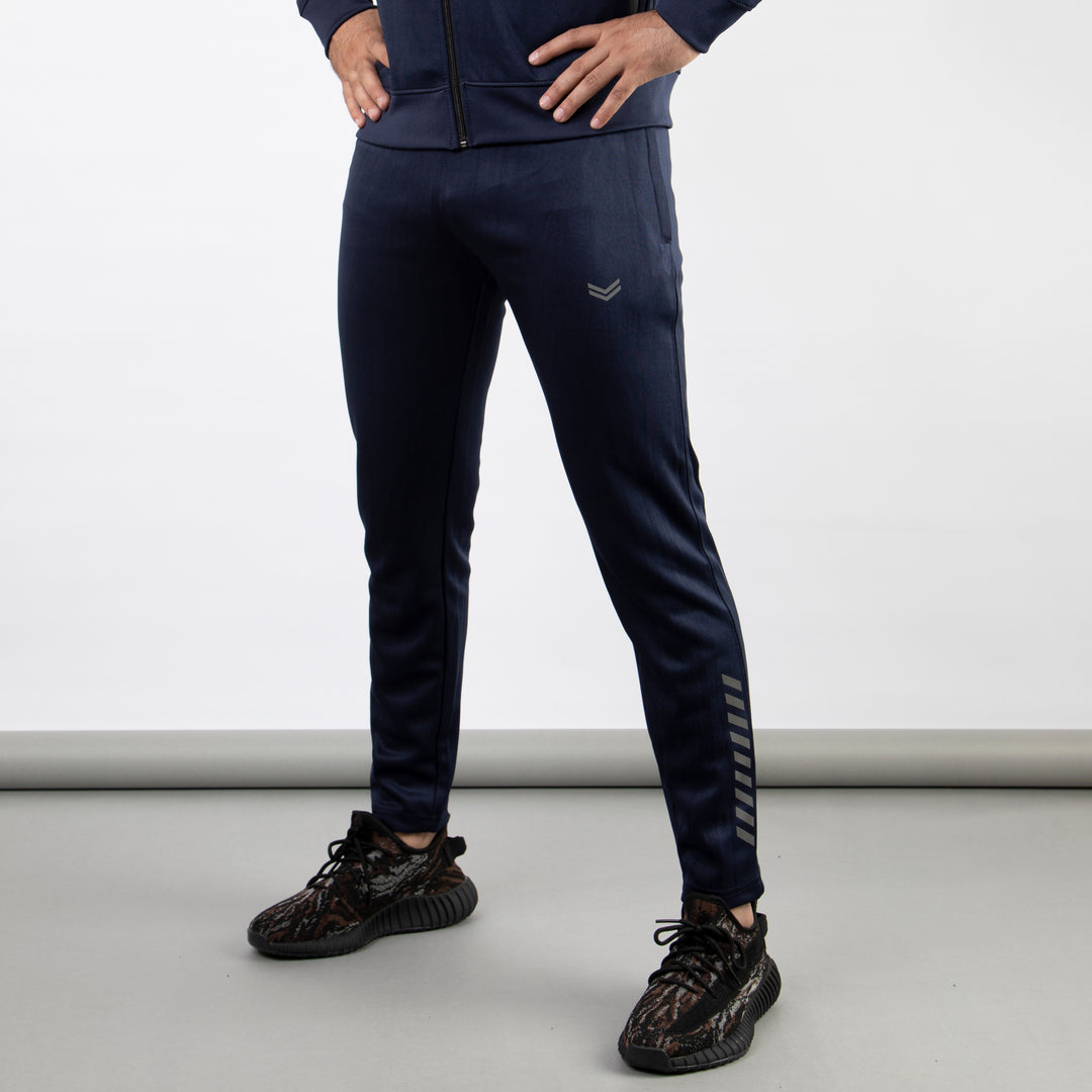 Navy Quick Dry Bottoms with Striped Reflectors