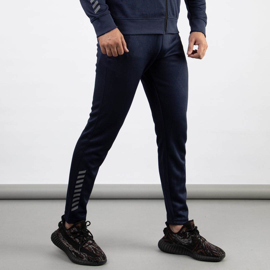 Navy Quick Dry Bottoms with Striped Reflectors