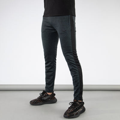 Charcoal Melange Quick Dry Bottoms with Black Panel