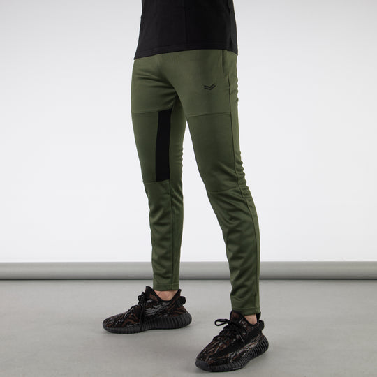Olive Quick Dry Hybrid Bottoms with Black Inner Mesh Panels