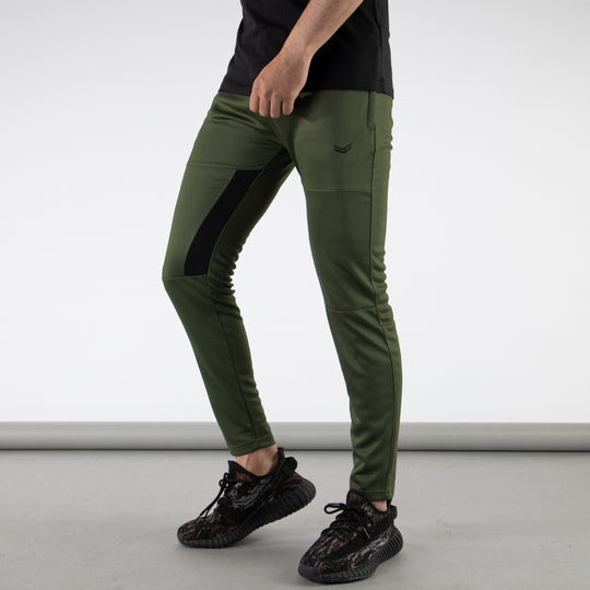 Olive Quick Dry Hybrid Bottoms with Black Inner Mesh Panels