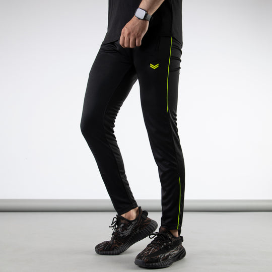 Black Quick Dry Bottoms with Neon Side Piping