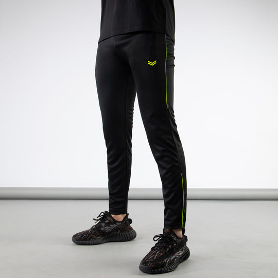 Black Quick Dry Bottoms with Neon Side Piping