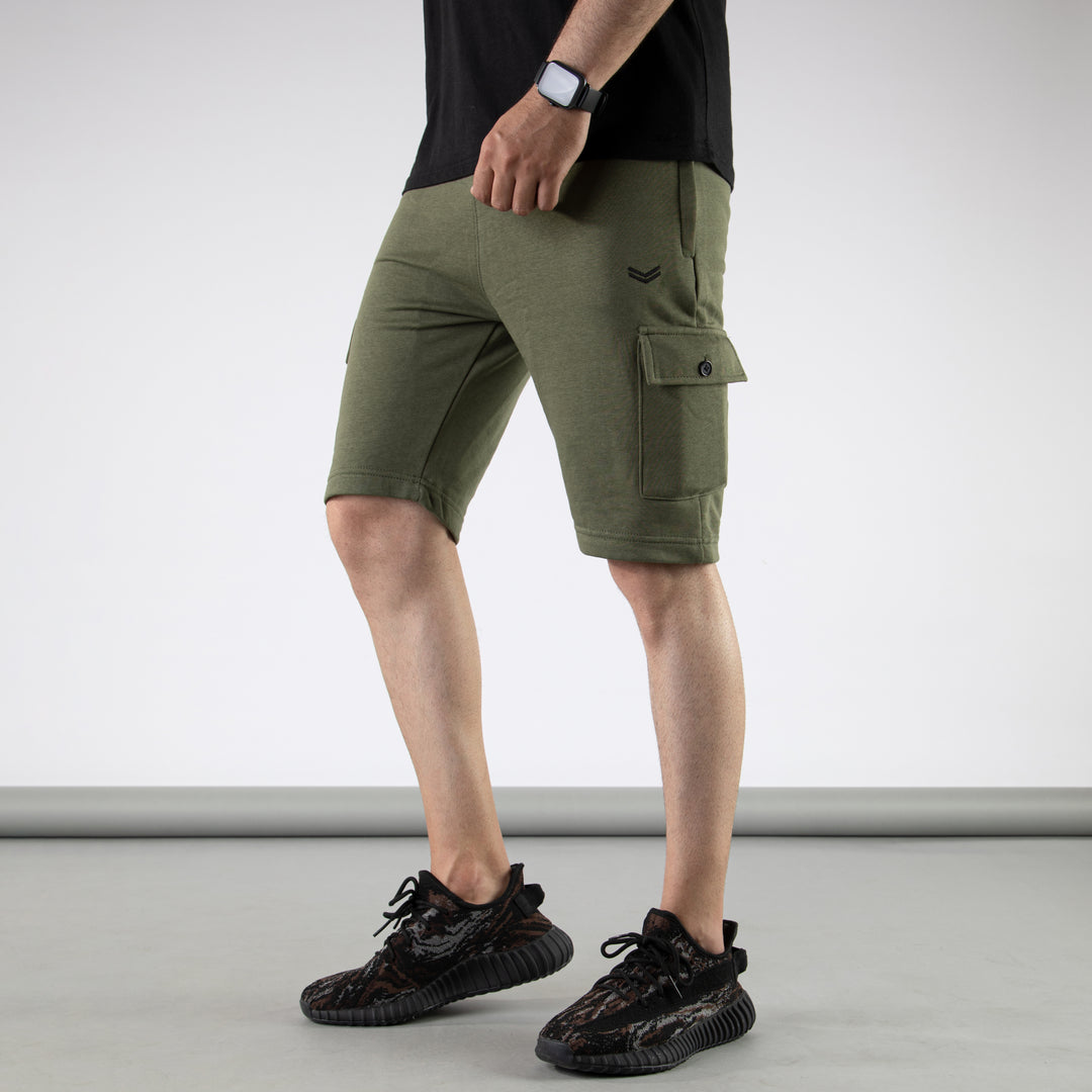 Military Green Cargo Shorts