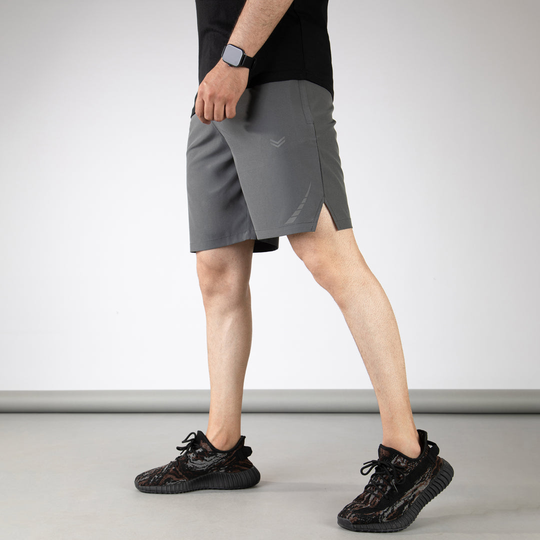 Gray Hyper Series Premium Micro Shorts with Reflective Detailing