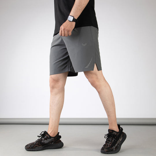 Gray Hyper Series Premium Micro Shorts with Reflective Detailing