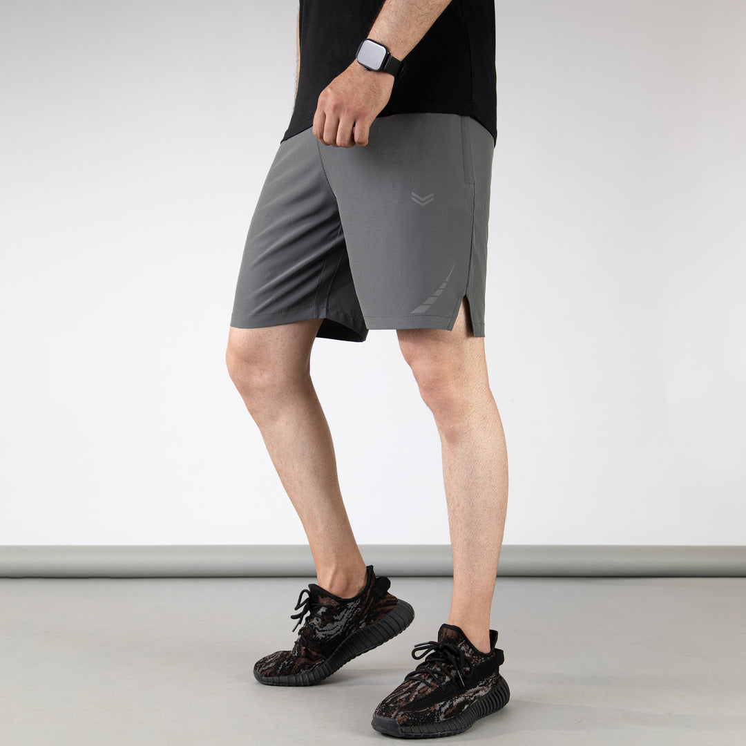 Gray Hyper Series Premium Micro Shorts with Reflective Detailing