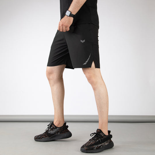 Black Hyper Series Premium Micro Shorts with Reflective Detailing
