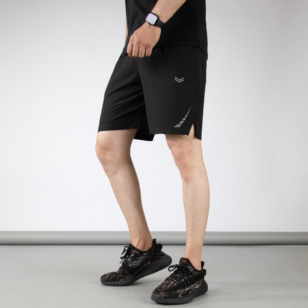Black Hyper Series Premium Micro Shorts with Reflective Detailing