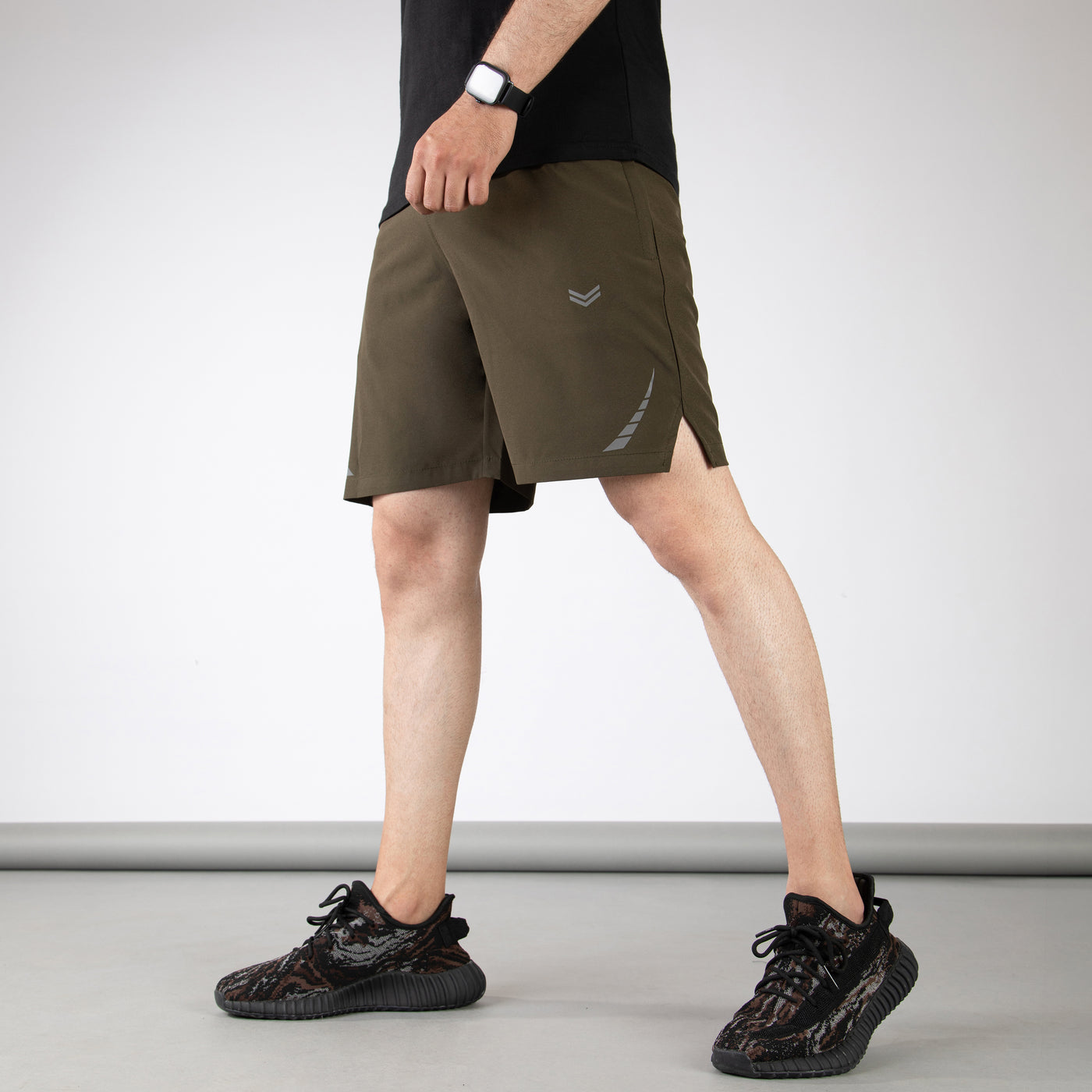 Olive Hyper Series Premium Micro Shorts with Reflective Detailing