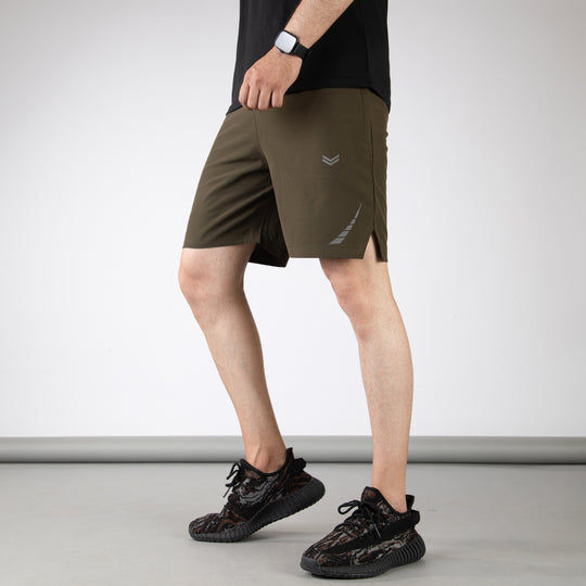 Olive Hyper Series Premium Micro Shorts with Reflective Detailing