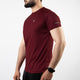 Maroon Mesh Quick Dry T-Shirt With Reflective Detailing