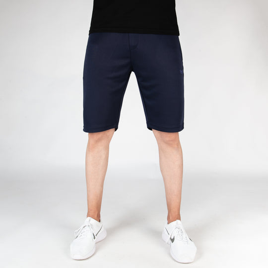 Navy Quick Dry Shorts with Self Embroidered Logo