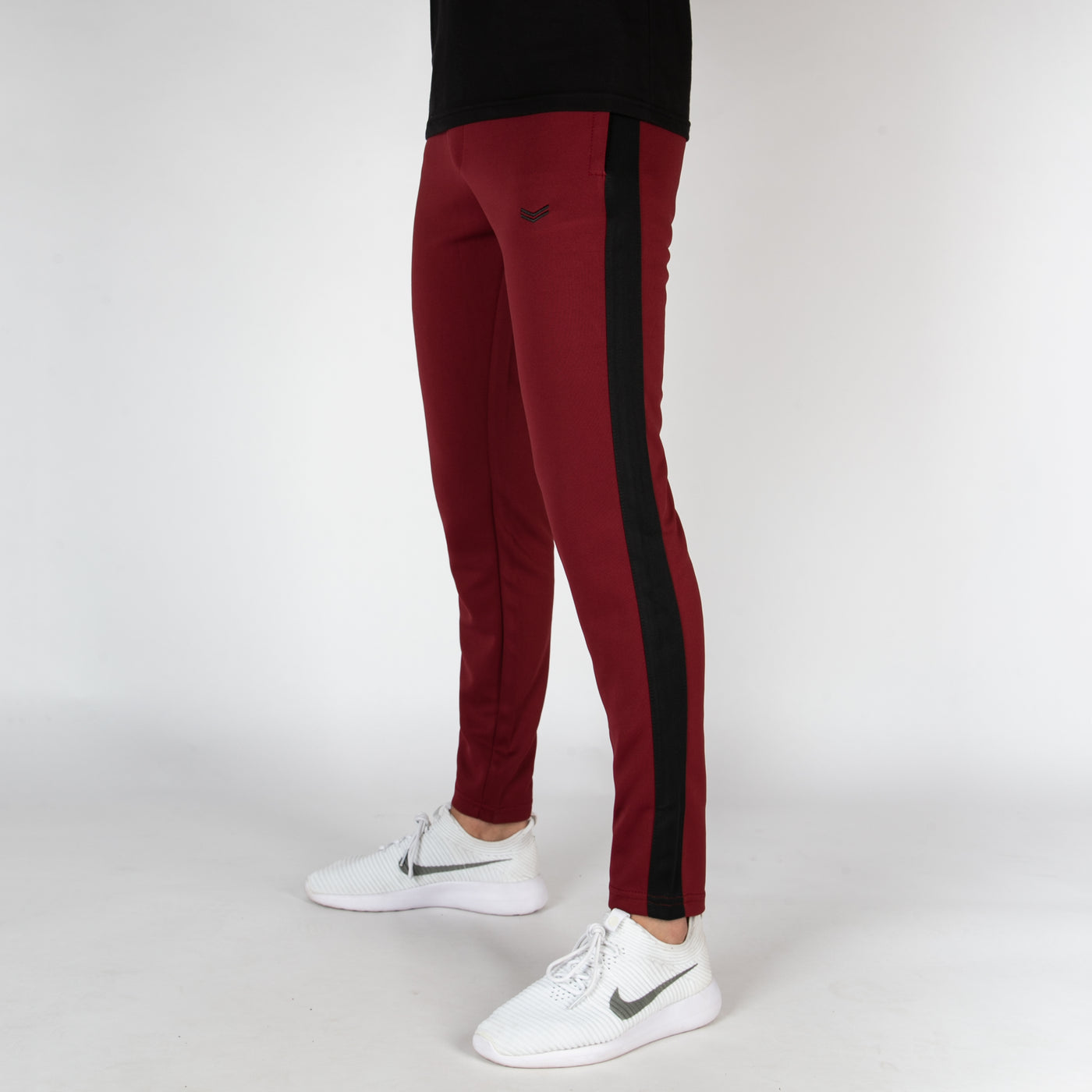 Maroon Quick Dry Bottoms with Black Panel