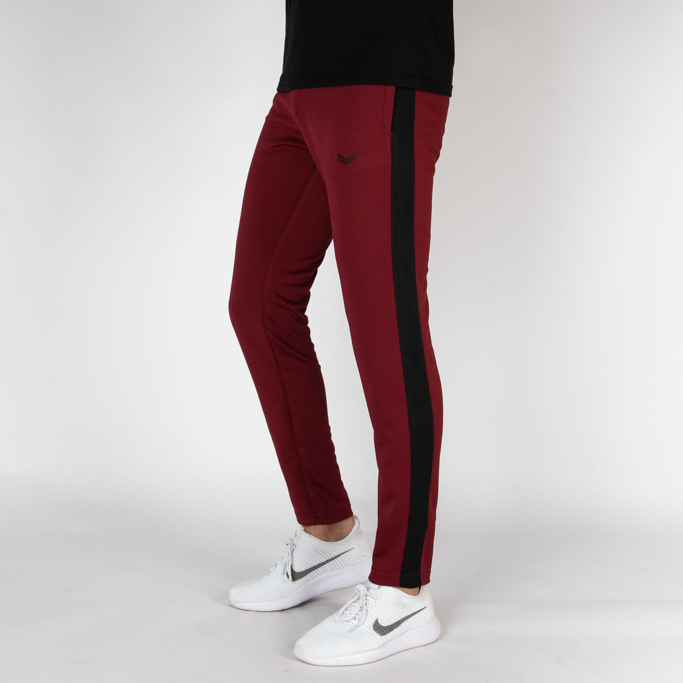Maroon Quick Dry Bottoms with Black Panel
