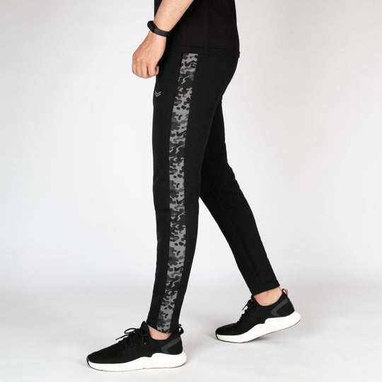Black Trousers with Gray Camo Panel — view 2