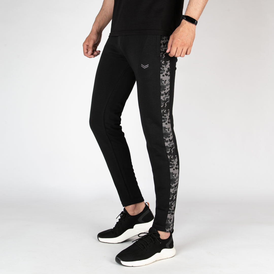Black Trousers with Gray Camo Panel — view 3