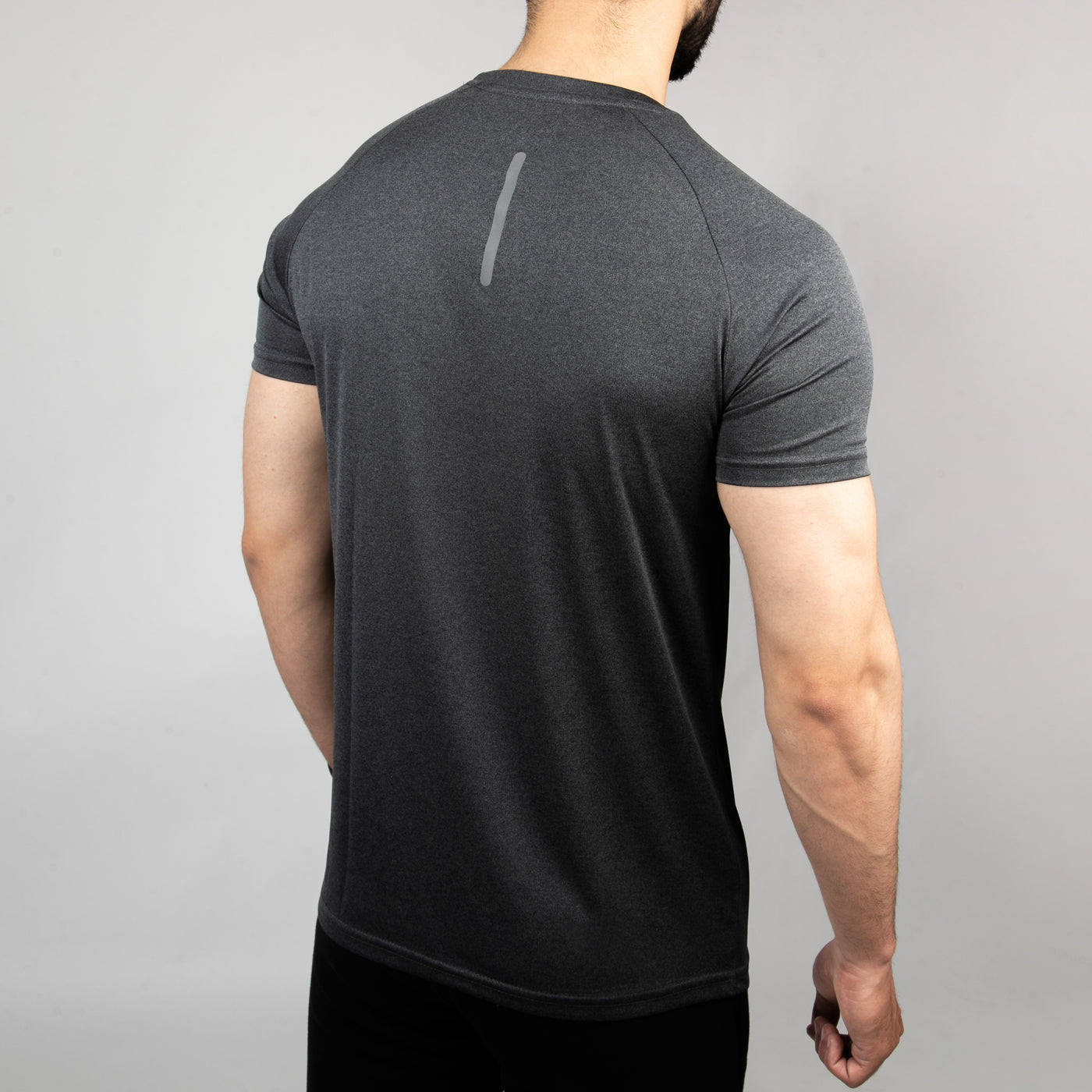 Charcoal Melange Quick Dry Tee with Reflective Detailing