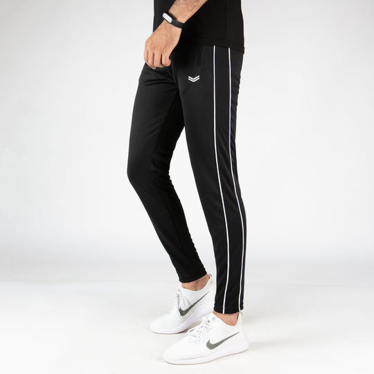 Black Quick Dry Bottoms with Dual Piping