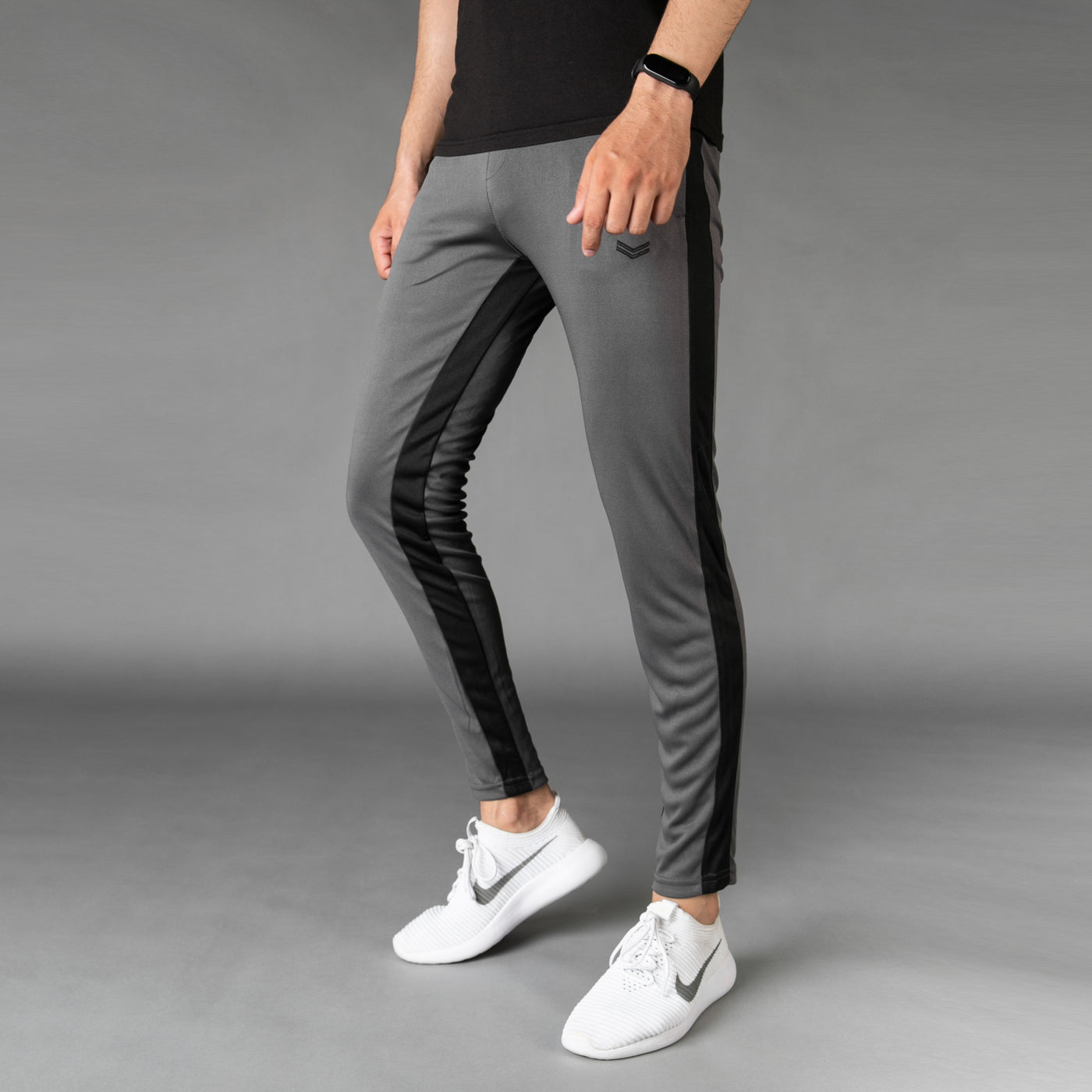 Smoke Gray Quick Dry Bottoms with Dual Black Panels