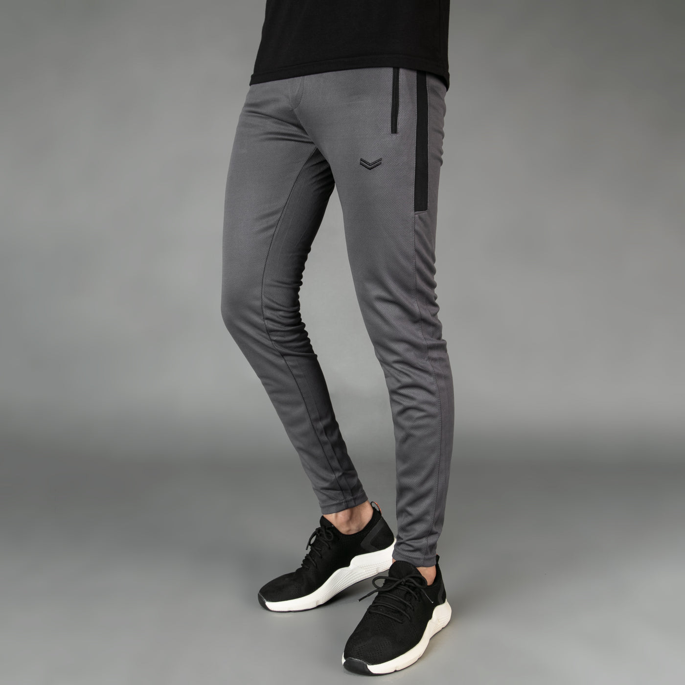 Smoke Gray with Black Panel Breathable Mesh Quick Dry Bottoms