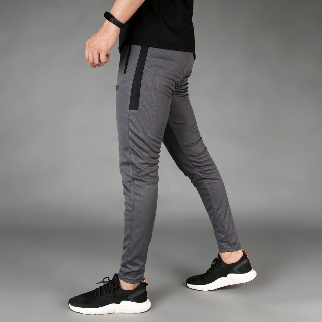Smoke Gray with Black Panel Breathable Mesh Quick Dry Bottoms