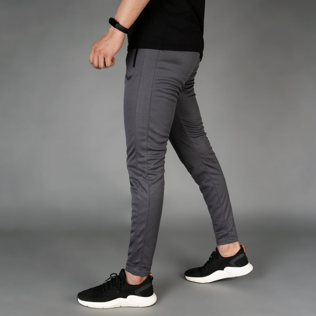 Plain Smoke Gray Breathable Mesh Quick Dry Bottoms
