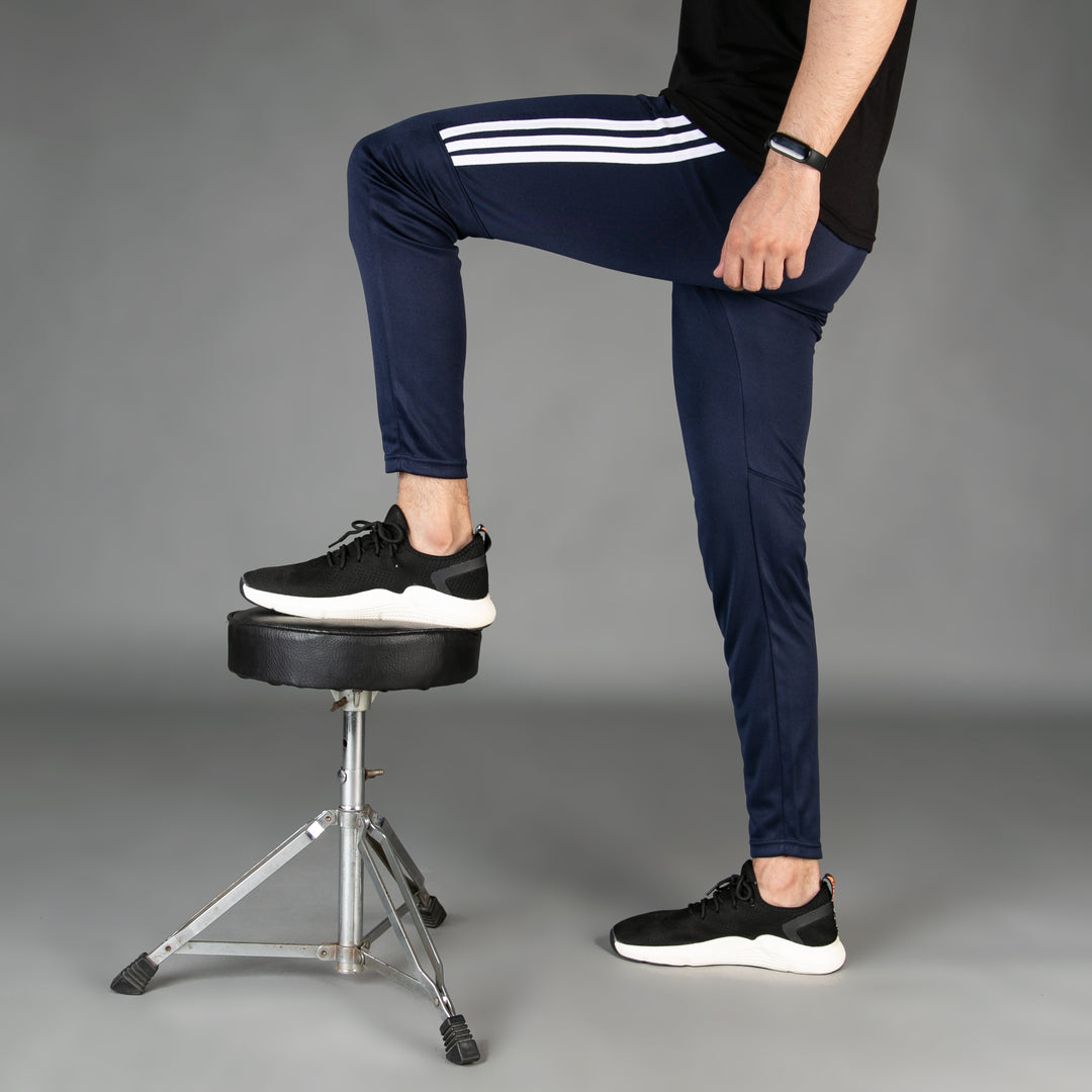 Navy Quick Dry Bottoms with Short Three Stripes