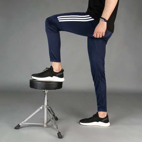 Navy Quick Dry Bottoms with Short Three Stripes