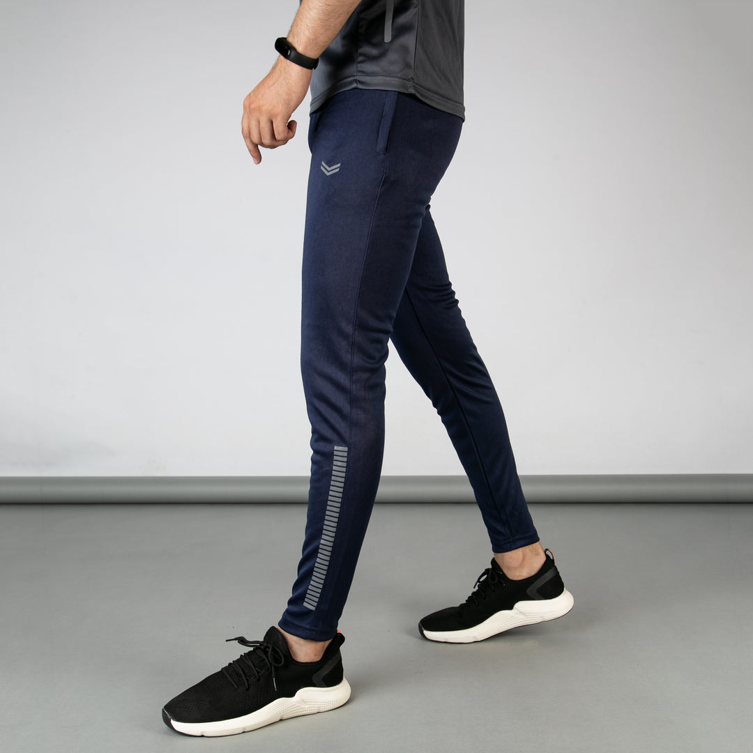 Navy Quick Dry Bottoms With Reflective Stripes
