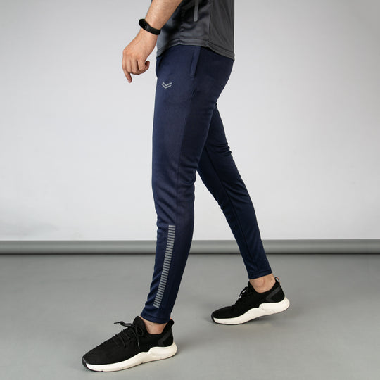 Navy Quick Dry Bottoms With Reflective Stripes