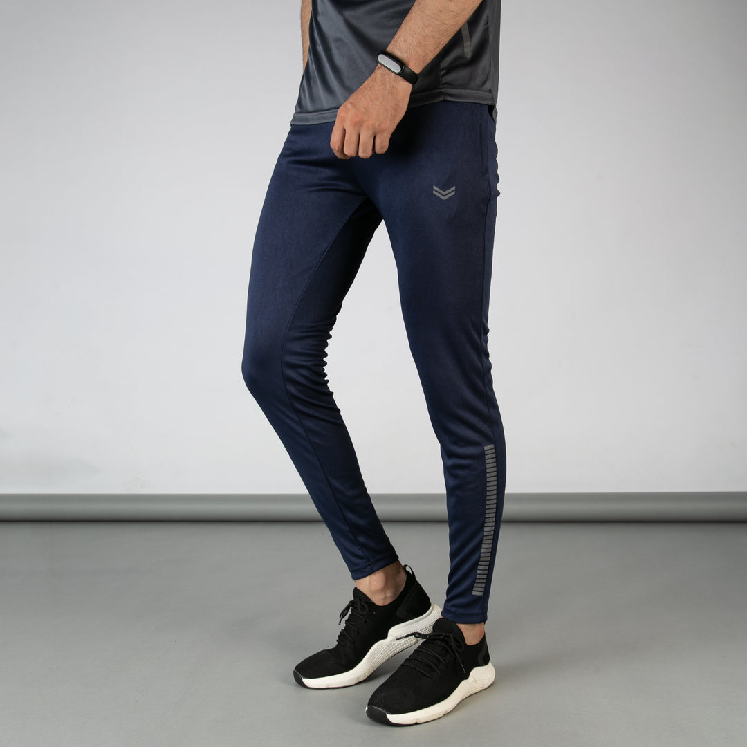 Navy Quick Dry Bottoms With Reflective Stripes